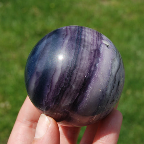 Silky Fluorite Crystal Sphere