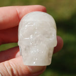 Black Tourmaline Quartz Crystal Skull, Realistic Gemstone Carving