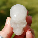 Black Tourmaline Quartz Crystal Skull, Realistic Gemstone Carving