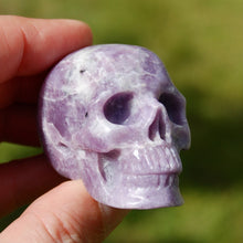 Load image into Gallery viewer, Lepidolite Carved Crystal Skull
