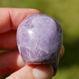 Lepidolite Carved Crystal Skull