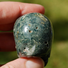 Load image into Gallery viewer, Ocean Jasper Carved Crystal Skull Realistic Gemstone Carving
