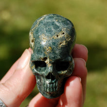 Load image into Gallery viewer, Ocean Jasper Carved Crystal Skull Realistic Gemstone Carving
