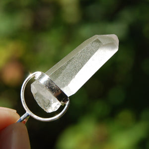 Cosmic Isis Face Lemurian Seed Quartz Crystal Starbrary Laser Pendant 