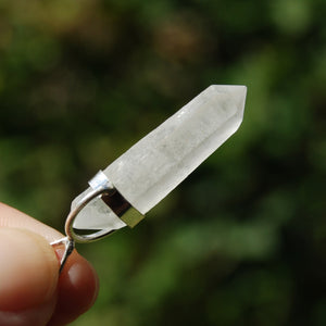 DT ET Lemurian Seed Quartz Crystal Pendant for Necklace