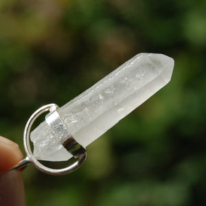 DT ET Lemurian Seed Quartz Crystal Pendant for Necklace