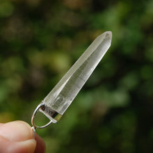 Load image into Gallery viewer, Cosmic Lemurian Seed Quartz Crystal Starbrary Laser Pendant for Necklace, Sterling Silver
