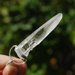 XL Cosmic Lemurian Seed Quartz Crystal Starbrary Laser Pendant for Necklace, Sterling Silver, Brazil