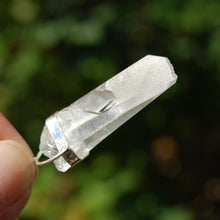 Load image into Gallery viewer, Lemurian Seed Quartz Crystal Laser Pendant for Necklace, Sterling Silver, Brazil
