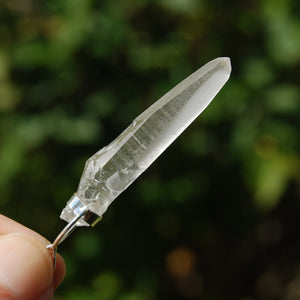 Cosmic Lemurian Seed Quartz Crystal Laser Pendant