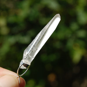 Cosmic Lemurian Seed Quartz Crystal Laser Pendant