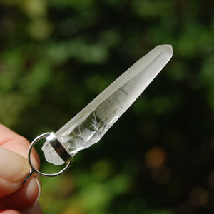 Cosmic Lemurian Seed Quartz Crystal Laser Pendant