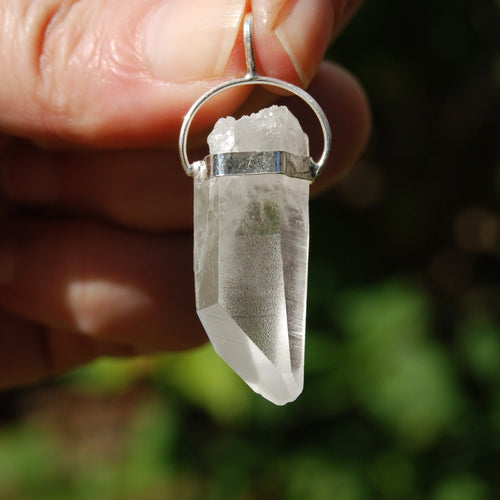 Chisel Lemurian Seed Quartz Crystal Pendant