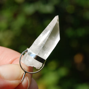 Chisel Lemurian Seed Quartz Crystal Pendant