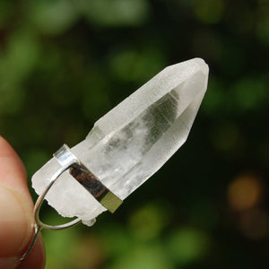 Chisel Lemurian Seed Quartz Crystal Pendant