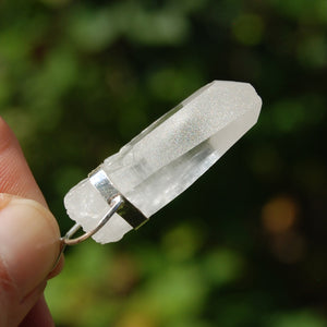 Chisel Lemurian Seed Quartz Crystal Pendant