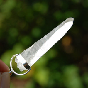 Lemurian Seed Quartz Crystal Laser Pendant 