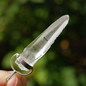 Lemurian Seed Quartz Crystal Laser Pendant 