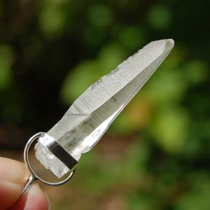 Lemurian Seed Quartz Crystal Laser Pendant 