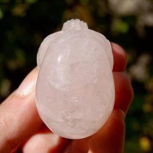 Gemmy Rose Quartz Crystal Skull