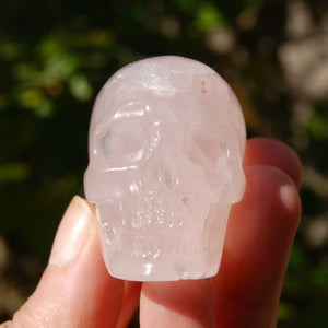 Girasol Rose Quartz Crystal Skull