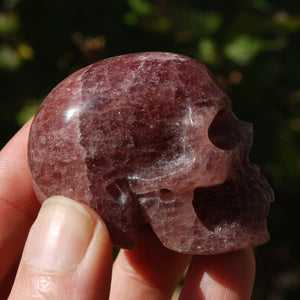 Strawberry Quartz Crystal Skull