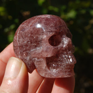 Strawberry Quartz Crystal Skull