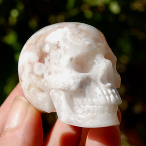 Sakura Flower Agate Crystal Skull