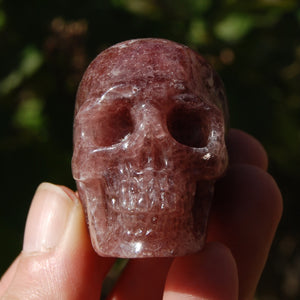 Strawberry Quartz Crystal Skull