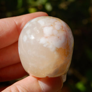 Sakura Flower Agate Crystal Skull