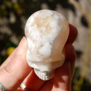 Sakura Flower Agate Crystal Skull