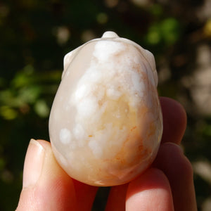 Sakura Flower Agate Crystal Skull