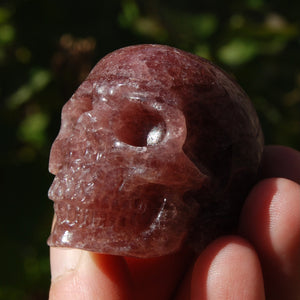 Strawberry Quartz Crystal Skull