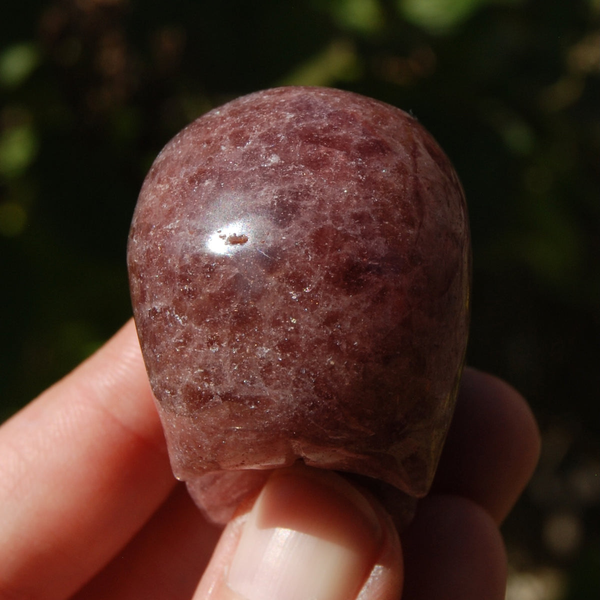 Strawberry Quartz Crystal Skull