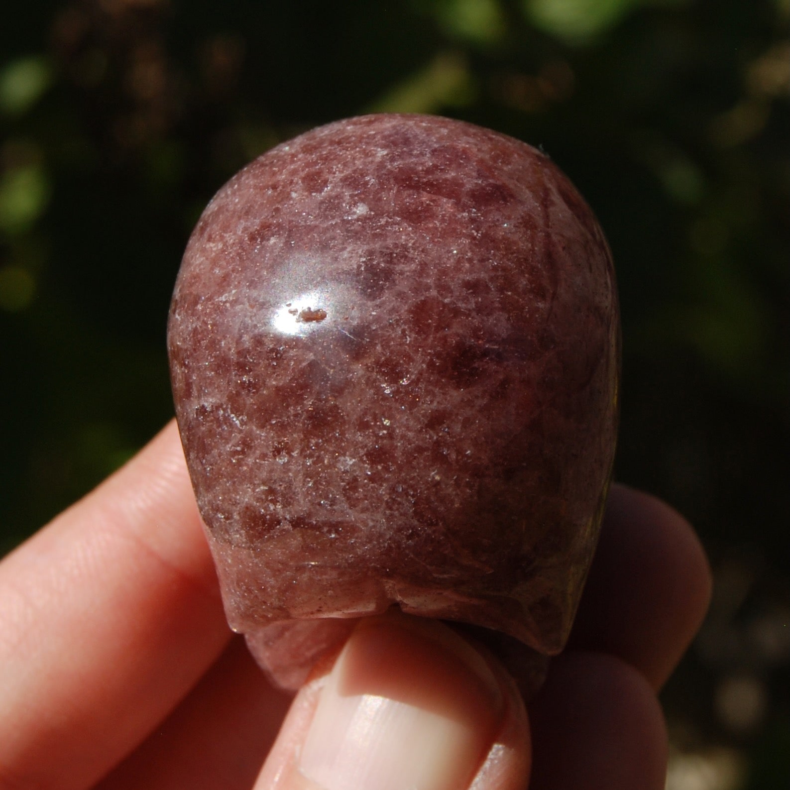 Strawberry Quartz Crystal Skull