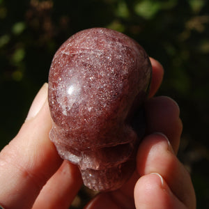 Strawberry Quartz Crystal Skull