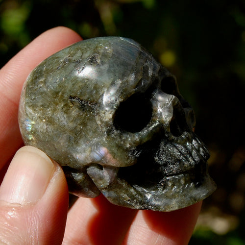 Purple Labradorite Crystal Skull