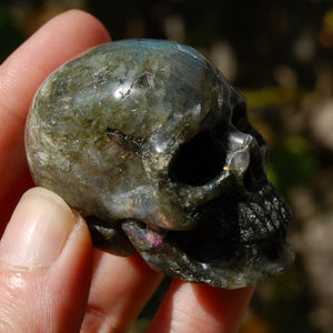 Purple Labradorite Crystal Skull