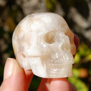 Sakura Agate Crystal Skull