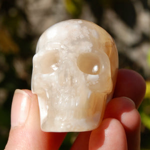 Sakura Agate Crystal Skull