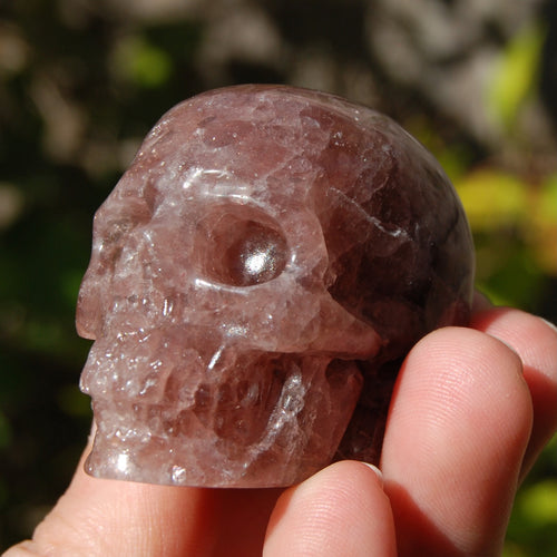 Strawberry Quartz Crystal Skull