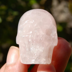 Gemmy Rose Quartz Crystal Skull