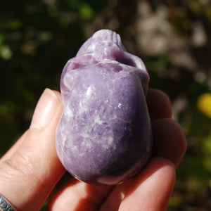 Lepidolite Crystal Skull