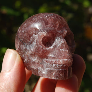 Strawberry Quartz Crystal Skull