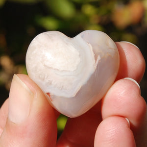 Sakura Agate Crystal Heart 