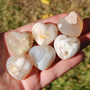 Sakura Agate Crystal Heart 