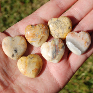 Crazy Lace Agate Crystal Heart