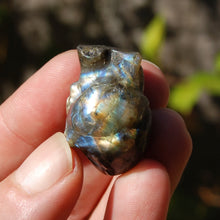 Load image into Gallery viewer, ONE 1.25in Labradorite Anatomical Heart Realistic Crystal Carving
