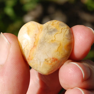 Crazy Lace Agate Crystal Heart