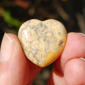 Crazy Lace Agate Crystal Heart